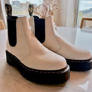 White platform DocMartens Size 10 - WILL ONLY DM ON APP